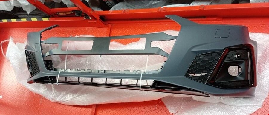 Audi A5 2020 Sonrası S-Line Siyah Ön Tampon Seti (Panjur Hariç)