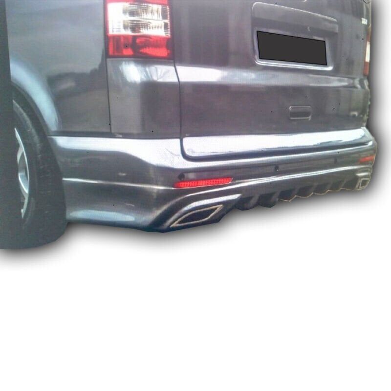 Volkswagen Transporter T6 Uyumlu  Difüzörlü Arka Tampon Eki Boyasız