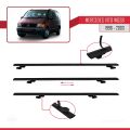Mercedes Vito (W638) 1996-2003 Arası ile Uyumlu BASIC Model Ara Atkı Tavan Barı Siyah 3 Adet