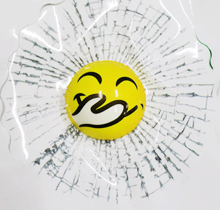 Emoji Toplu 3 Boyutlu Kırık Cam Sticker