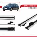 BMW 3 Series E91 Touring 2006-2011 Arası ile Uyumlu BASIC Model Ara Atkı Tavan Barı Gri 2 Adet