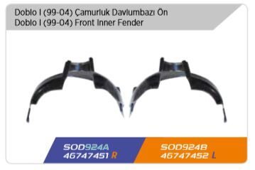 Fiat Doblo 01- Ön Sağ Çamurluk Davlumbazı
