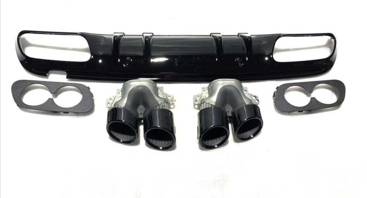 Mercedes W205 C43 AMG Sedan Uyumlu Yedek Parça Difüzör Egzoz Seti