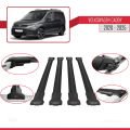 Volkswagen Caddy 4 (SB) 2020 ve Sonrası ile Uyumlu FLY Model Ara Atkı Tavan Barı Siyah 4 Adet
