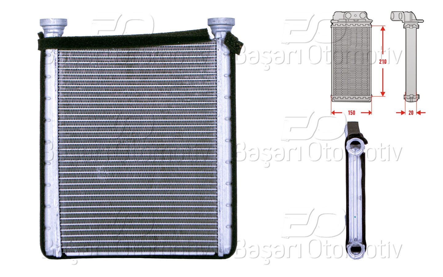 Toyota Corlla 1.4WT 1.6 1.8WT 2.0D 2002 ve Sonrası Kalorifer Radyatörü