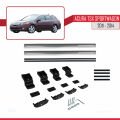 Acura TSX Sport Wagon 2011-2014 Arası ile Uyumlu BASIC Model Ara Atkı Tavan Barı Gri 2 Adet
