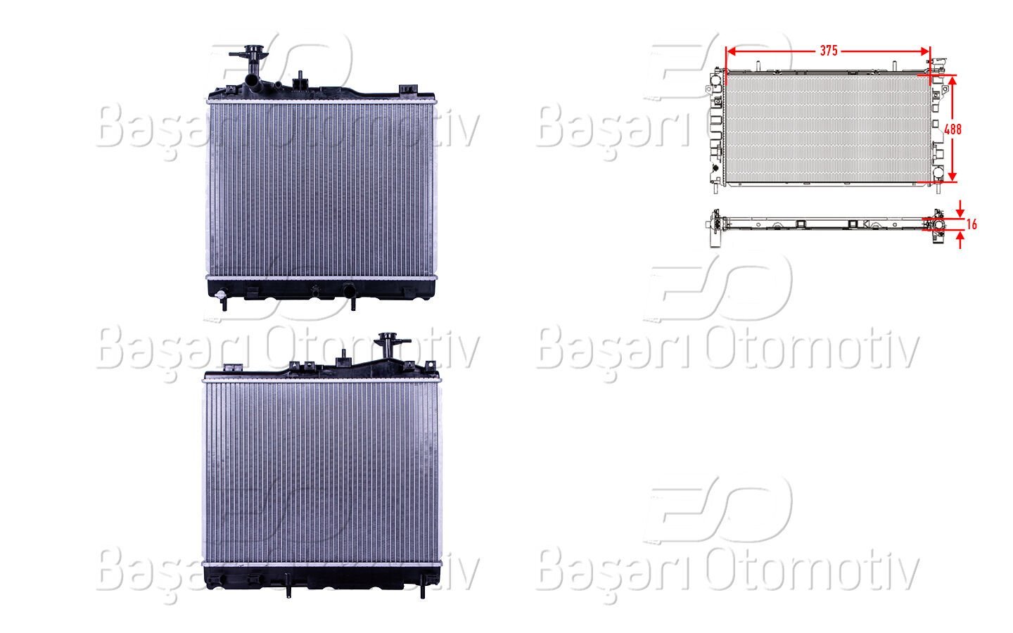 Mitsubishi Attrage Space Star Uyumlu Su Radyatörü