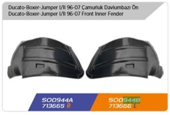 Peugeot Boxer II / Citroen Jumper II / Fiat Ducato II 03-06 Ön Sağ Çamurluk Davlumbazı