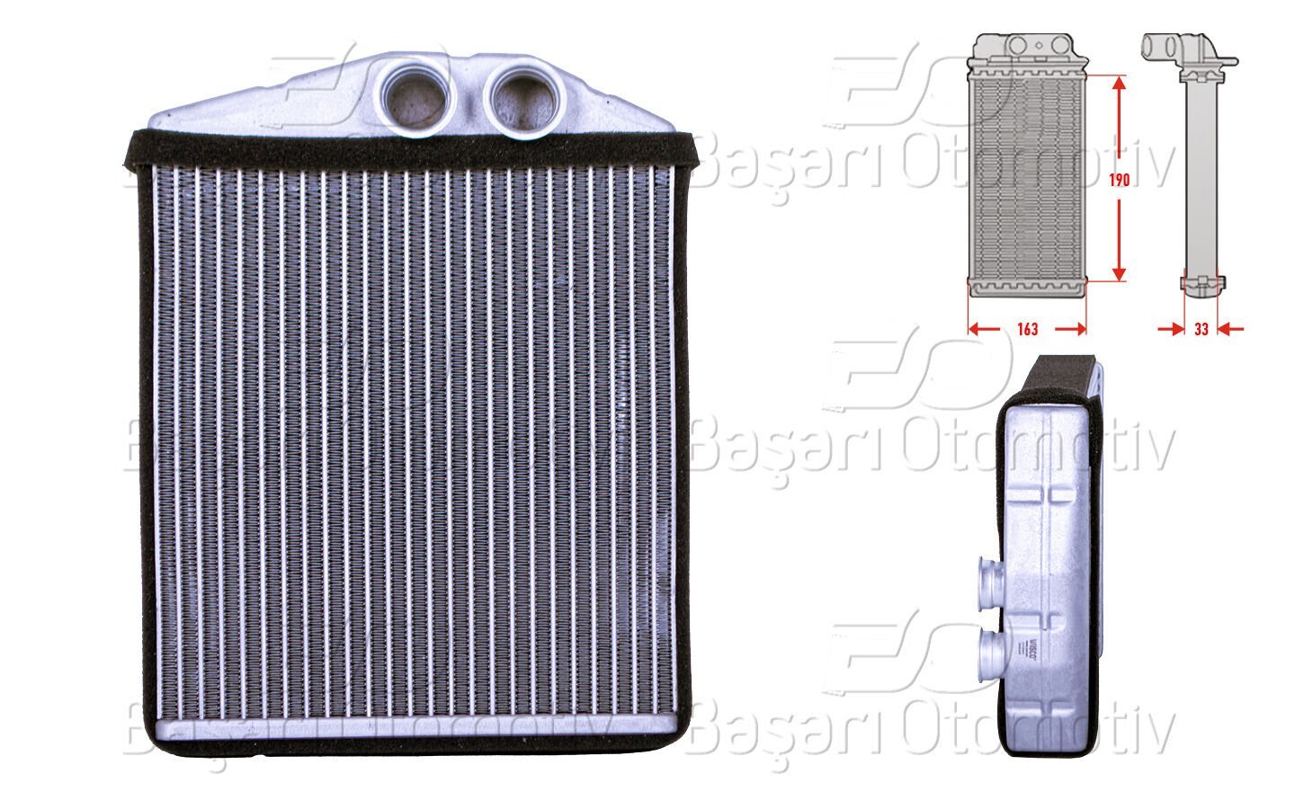 Opel Signum Vectra C Volkswagen Caddy 1.6 1.8 1.9 2.0 2.2 2.8 3.0 3.2 CDTI DTI V6 Turbo Motorlu Kalorifer Radyatörü Brazing