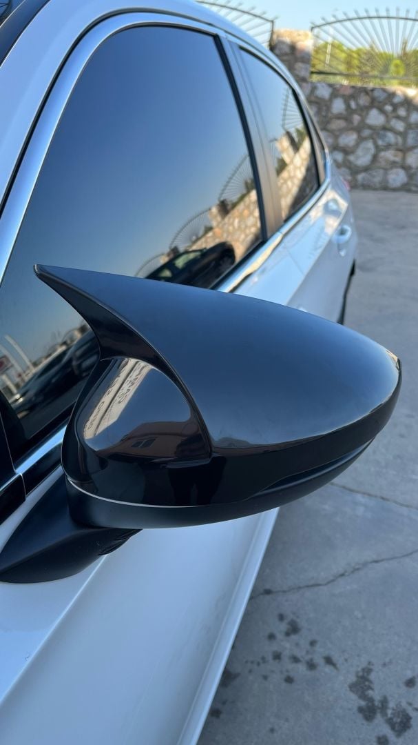Honda Civic FE ( 2022+ ) Uyumlu Yarasa Ayna Kapağı - Piano Black