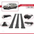 Mercedes E Class 3 (S211) 2004-2009 Arası ile Uyumlu FLY Model Ara Atkı Tavan Barı Siyah 3 Adet