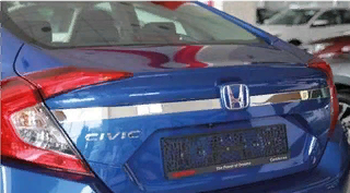 Honda Civic Fc5 2016-2020 Bagaj Üst Nikelaj Kaplama Dar