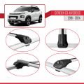 Citroen C3 Aircross (A88) 2018-2024 Arası ile Uyumlu ACE-1 Ara Atkı Tavan Barı Gri 3 Adet