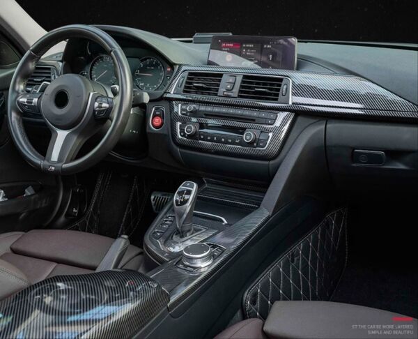 BMW 3 Serisi F30 Karbon Vites Konsol Kaplama