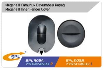 Renault Megane II Çamurluk Davlumbazı Ön Sağ Kapağı