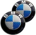 Bmw Uyumlu Yedek Parça Karbon Logo 7.0 x 7.0 Mavi Gri (AL-48)