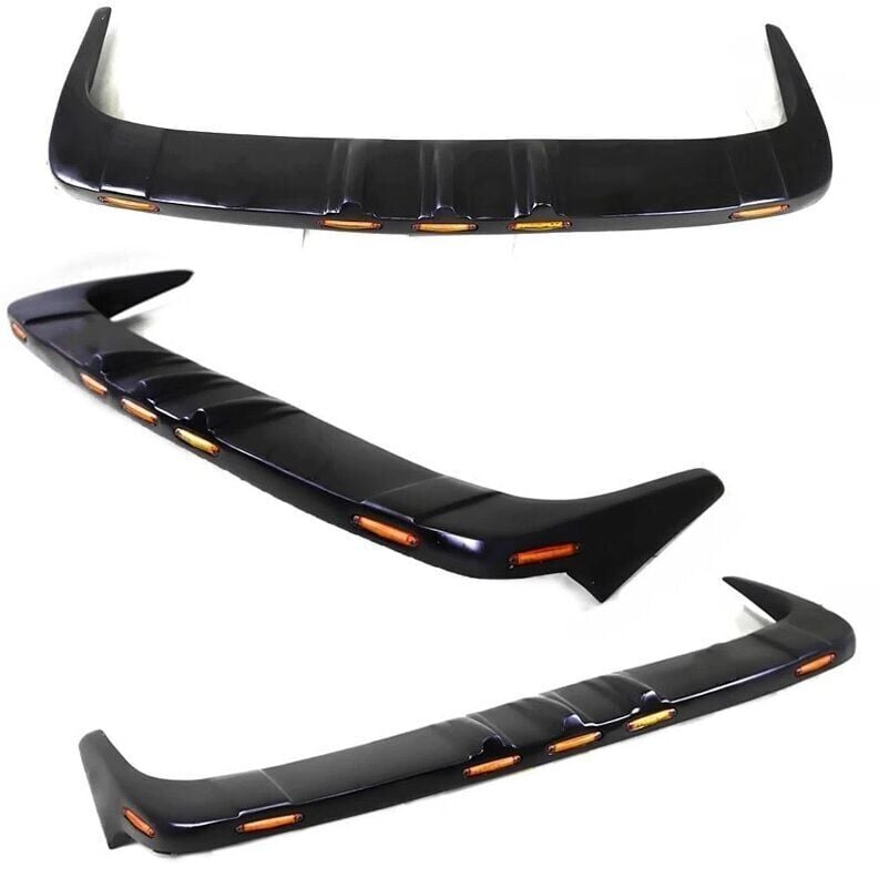 Toyota Hilux Uyumlu Yedek Parça Ledli Tavan MoonVisör Kep Parlak Siyah