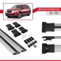 Nissan Pathfinder 4 (R52) 2013-2020 Arası ile Uyumlu FLY Model Ara Atkı Tavan Barı Gri 2 Adet
