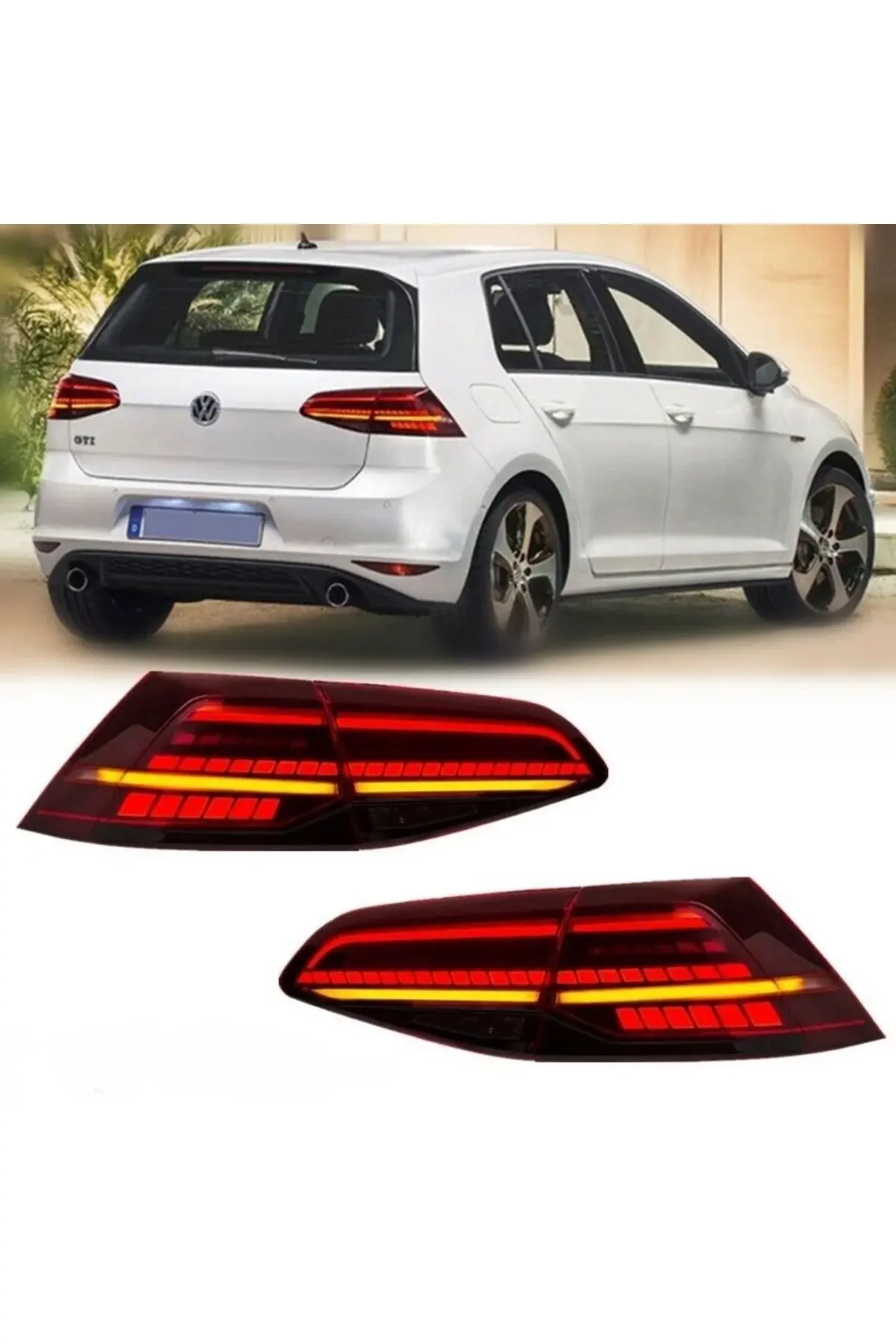 Volkswagen Golf 7.5 2017 ve Sonrası Stop Takımı Kayar LED'li