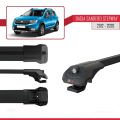 Dacia Sandero Stepway 2 2012-2020 Arası ile Uyumlu ACE-1 Ara Atkı Tavan Barı Siyah 2 Adet