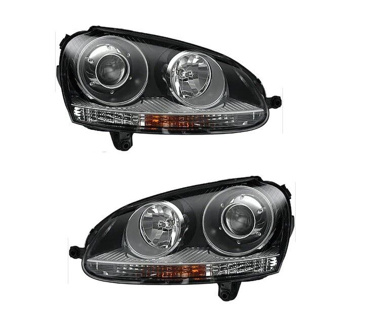 Volkswagen Golf / Jetta GTI 2006 Sonrası Siyah Mercekli Ön Far Seti