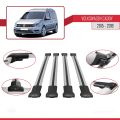 Volkswagen Caddy 3 (SA) 2015-2019 Arası ile Uyumlu FLY Model Ara Atkı Tavan Barı Gri 4 Adet
