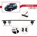 Peugeot 107 2005-2014 Arası ile Uyumlu ACE-4 Ara Atkı Tavan Barı Siyah 2 Adet