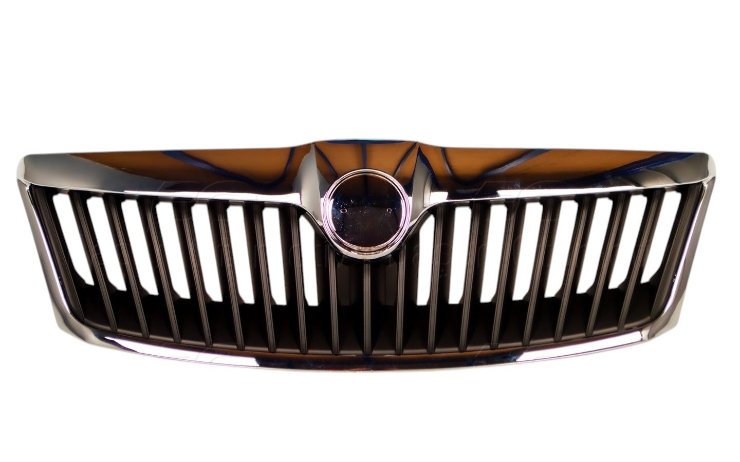 Skoda Octavia 2009-2013 Siyah Panjur Izgara + Nikelajlı Çerçeve