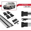 Kia Sportage 2 (JE) 2004-2009 Arası ile Uyumlu FLY Model Ara Atkı Tavan Barı Gri 2 Adet