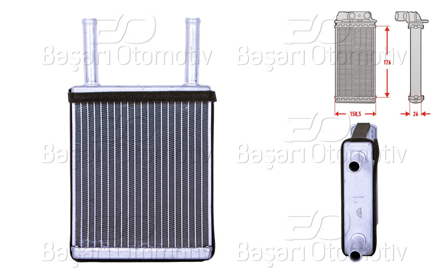 Mazda 626 1987-1992 Uyumlu Kalorifer Radyatörü