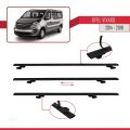Opel Vivaro B 2014-2019 Arası ile Uyumlu BASIC Model Ara Atkı Tavan Barı Siyah 2 Adet