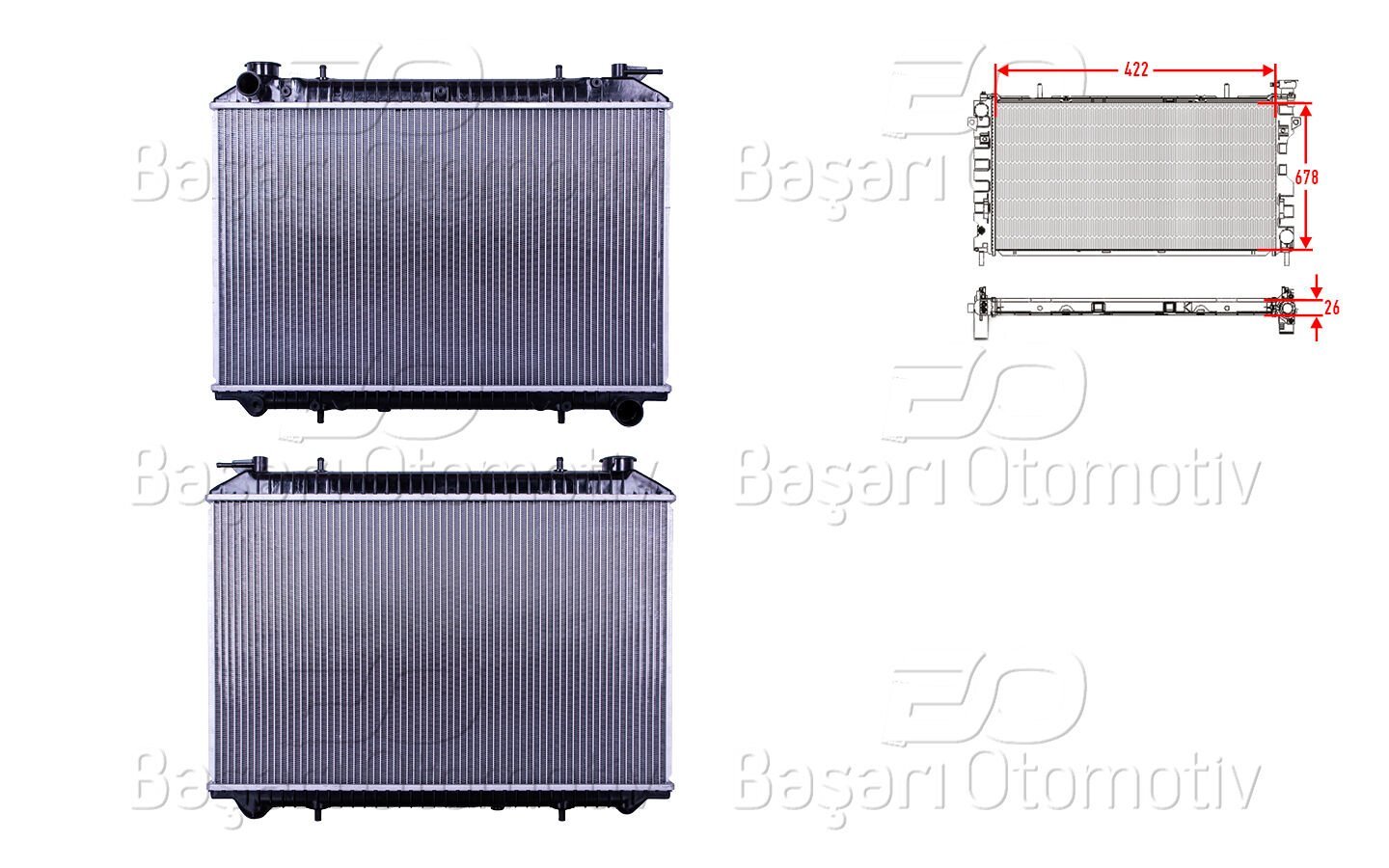 Nissan Vanette HC23 2.3 D Su Radyatörü