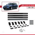 BMW 5 Serisi (E61) Touring 2004-2010 Arası ile Uyumlu BASIC Model Ara Atkı Tavan Barı Siyah 3 Adet