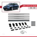 BMW 5 Serisi (E61) Touring 2004-2010 Arası ile Uyumlu BASIC Model Ara Atkı Tavan Barı Gri 3 Adet