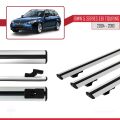 BMW 5 Serisi (E61) Touring 2004-2010 Arası ile Uyumlu BASIC Model Ara Atkı Tavan Barı Gri 3 Adet
