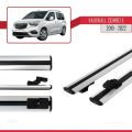 Vauxhall Combo E Life 2019-2022 Arası ile Uyumlu BASIC Model Ara Atkı Tavan Barı Gri 2 Adet