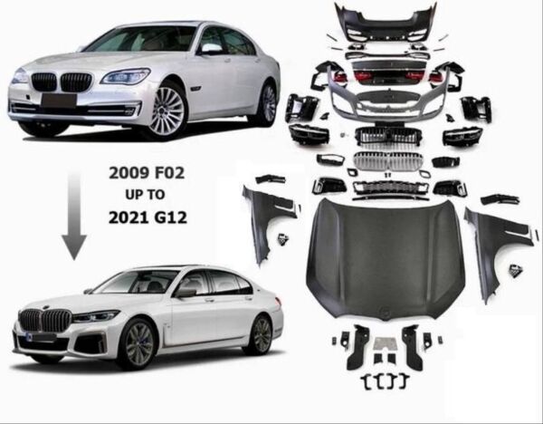 Bmw F01 / 7 Serisi (2013-2015) Arası Makyajlı Kasa Uyumlu G12 Facelıft Body Kit / Xenon Farlı Model