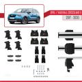 Opel/Vauxhall Crossland X 2017-2020 Arası ile Uyumlu ACE-4 Ara Atkı Tavan Barı Gri 2 Adet