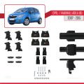 Opel/Vauxhall Agila (B) 2007-2015 Arası ile Uyumlu ACE-4 Ara Atkı Tavan Barı Siyah 2 Adet