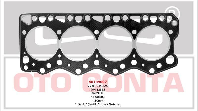 Silindir Kapak Contası 1.30mm 94.40mm Boxer Jumper Master Ducato 2.8TD 2.8HDI S9W