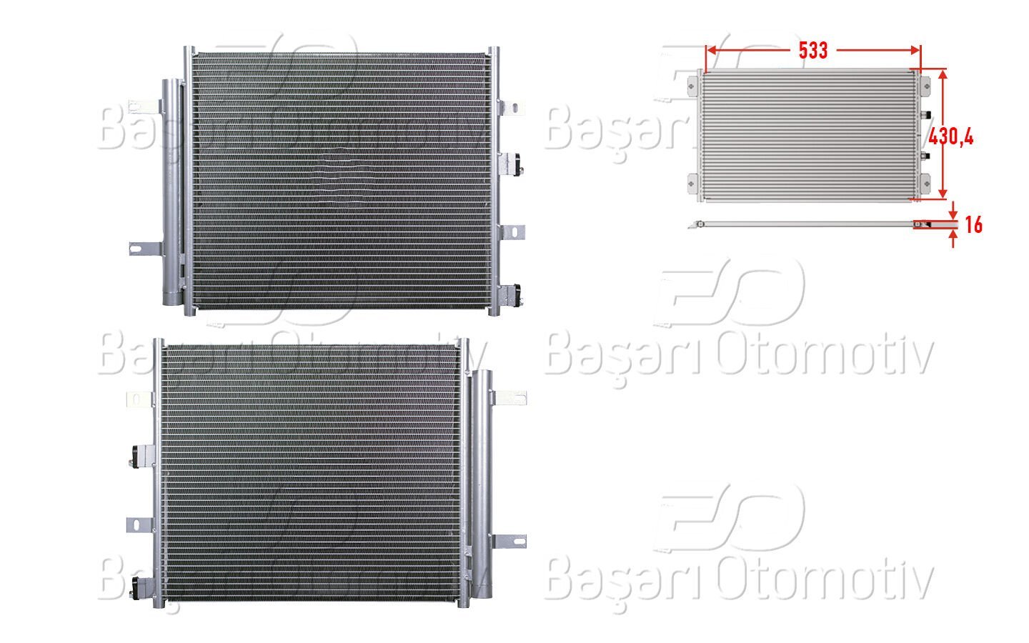 Jaguar XF 2008 ve Sonrası Uyumlu Klima Radyatörü