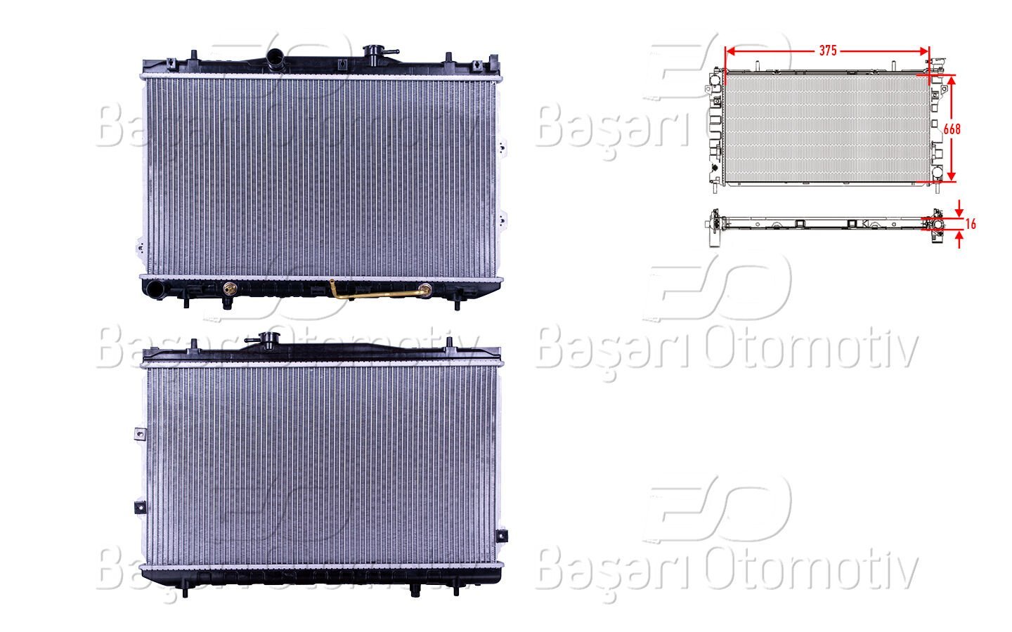 Kia Cerato 1.6 2004 ve Sonrası Su Radyatörü