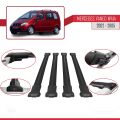 Mercedes Vaneo (W414) 2002-2005 Arası ile Uyumlu FLY Model Ara Atkı Tavan Barı Siyah 4 Adet