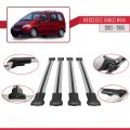 Mercedes Vaneo (W414) 2002-2005 Arası ile Uyumlu FLY Model Ara Atkı Tavan Barı Gri 4 Adet