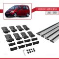 Mercedes Vaneo (W414) 2002-2005 Arası ile Uyumlu FLY Model Ara Atkı Tavan Barı Gri 4 Adet