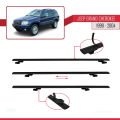 Jeep Grand Cherokee 2 (WJ) 1999-2004 Arası ile Uyumlu BASIC Model Ara Atkı Tavan Barı Siyah 2 Adet