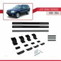 Jeep Grand Cherokee 2 (WJ) 1999-2004 Arası ile Uyumlu BASIC Model Ara Atkı Tavan Barı Siyah 2 Adet