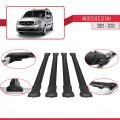 Mercedes Citan (W415) 2012-2021 Arası ile Uyumlu FLY Model Ara Atkı Tavan Barı Siyah 4 Adet