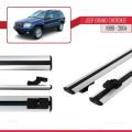 Jeep Grand Cherokee 2 (WJ) 1999-2004 Arası ile Uyumlu BASIC Model Ara Atkı Tavan Barı Gri 2 Adet