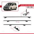 Toyota Yaris Verso (XP20) 1999-2005 Arası ile Uyumlu BASIC Model Ara Atkı Tavan Barı Gri 2 Adet